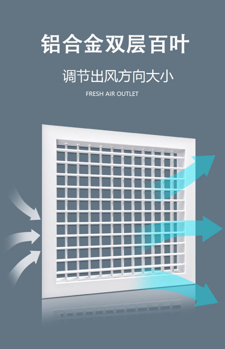 铝合金双层百叶风口(图5)